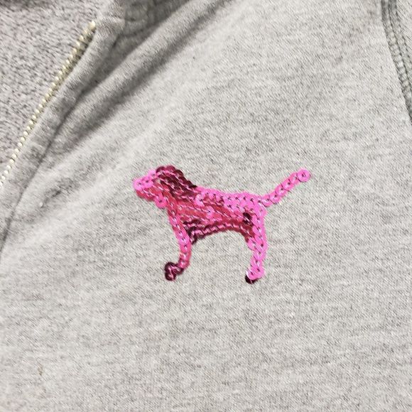 PINK Victoria's Secret Chicago Destination Skyline Bling Hoodie Size Small - Picture 4 of 13